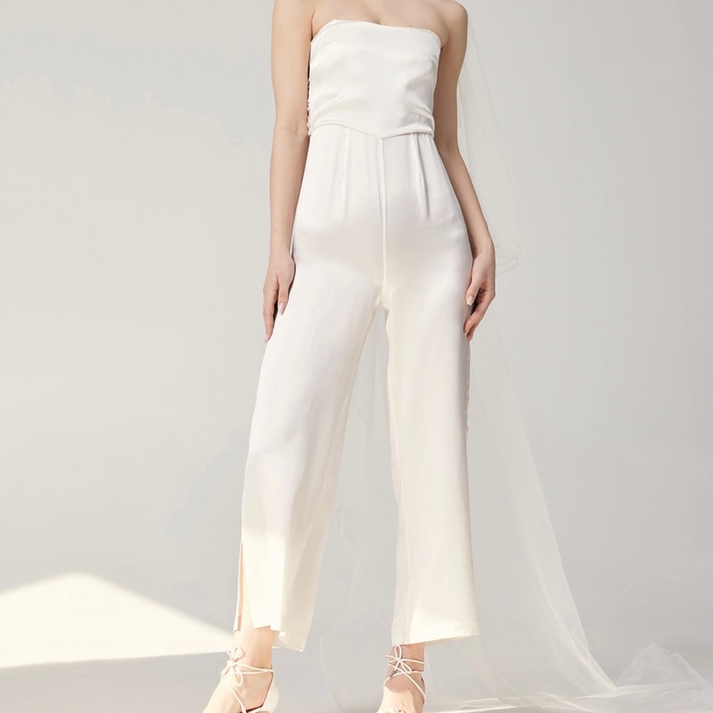 Silk Maison Side Slit Silk Culotte Jumpsuit